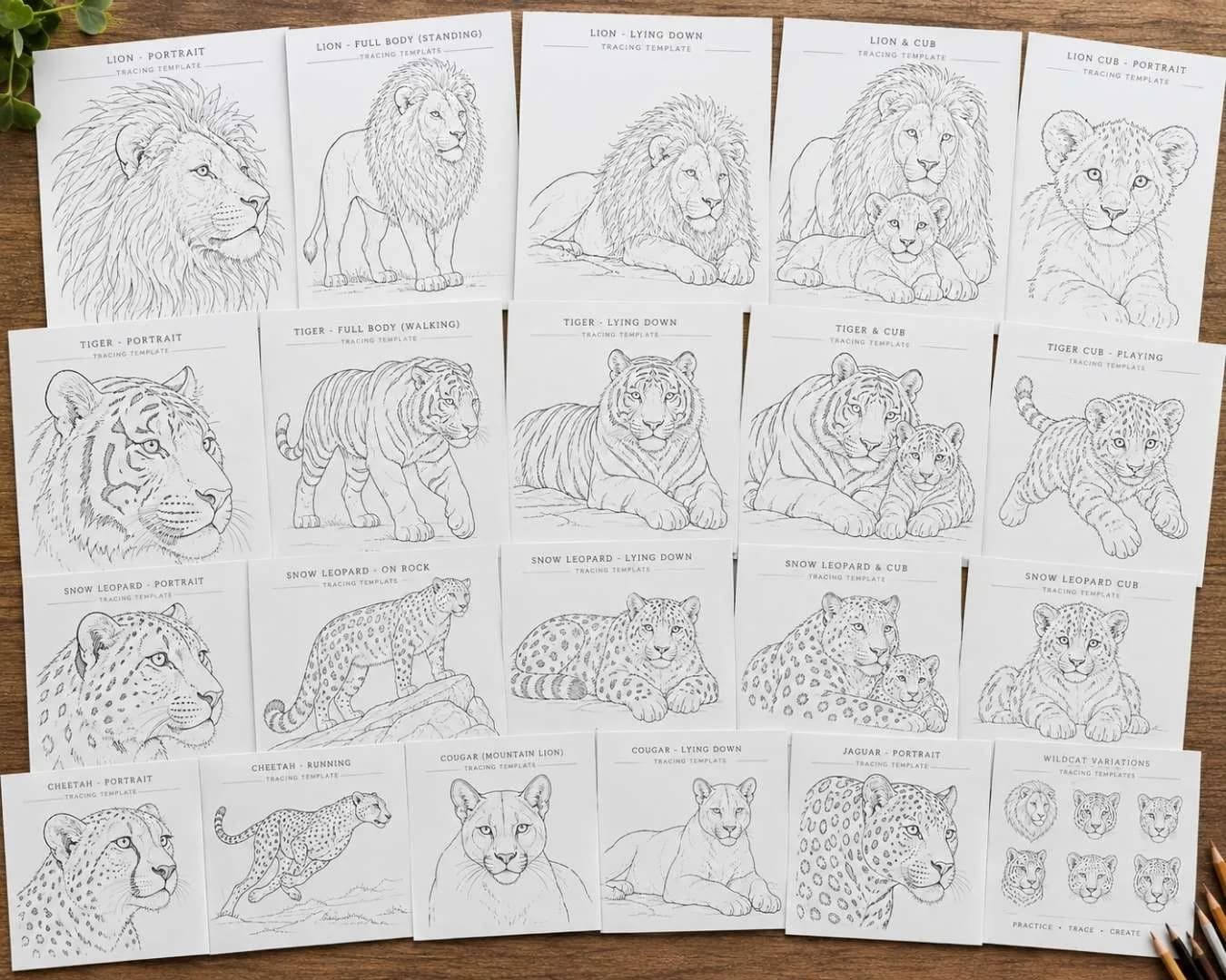 Bonus 1: The Ultimate Printable Tracing Template Pack